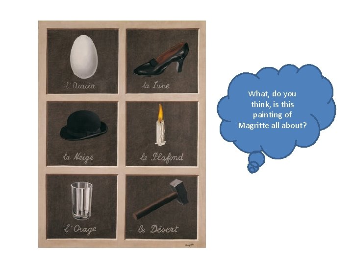 What, do you think, is this painting of Magritte all about? 