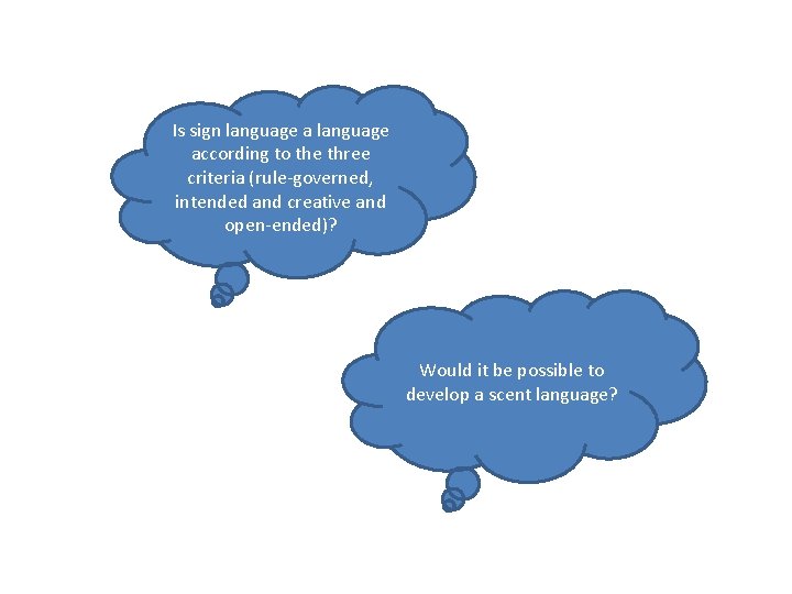 Is sign language according to the three criteria (rule-governed, intended and creative and open-ended)?