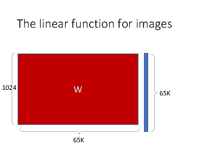 The linear function for images 1024 W 65 K The linear function for images 1024 W 65 K