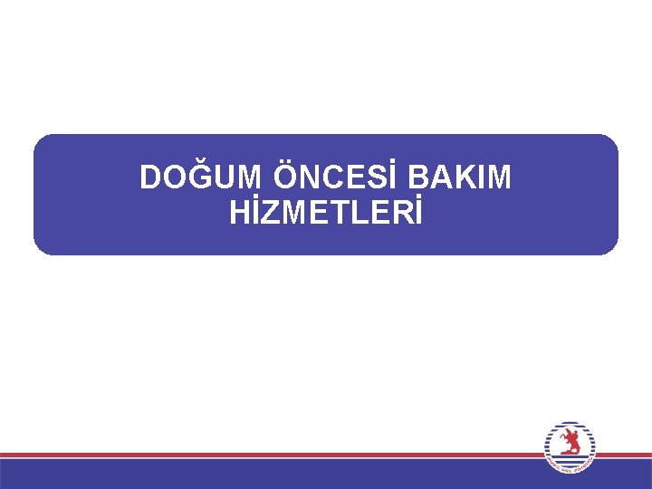 DOĞUM ÖNCESİ BAKIM HİZMETLERİ 