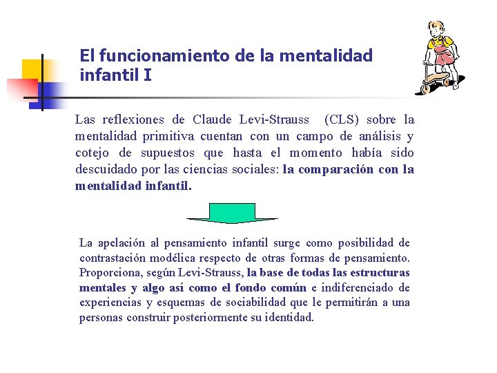 El funcionamiento de la mentalidad infantil I Las reflexiones de Claude Levi-Strauss (CLS) sobre
