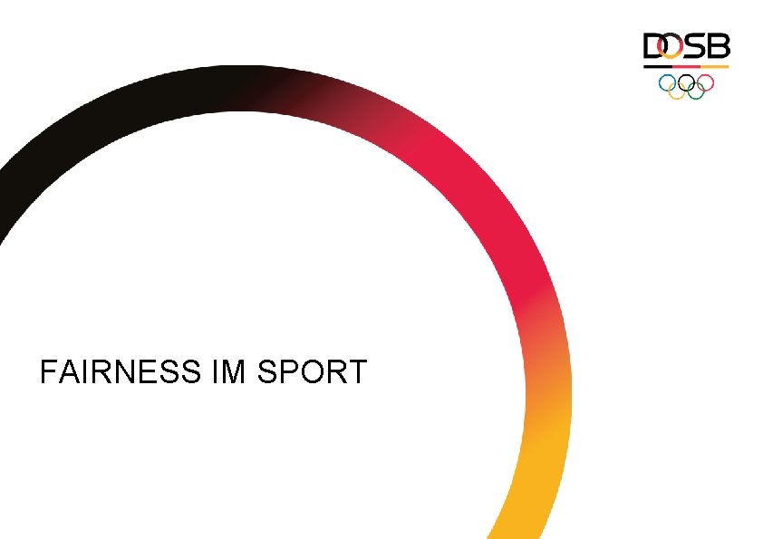 FAIRNESS IM SPORT 