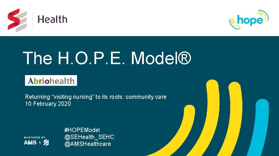 The H. O. P. E. Model® Re-Imagining Home Care with the H. O. P.