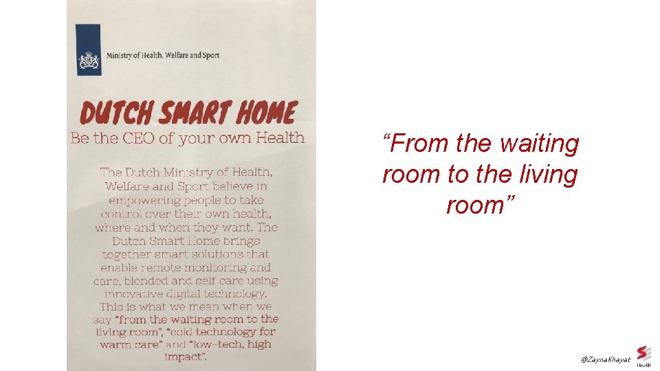 “From the waiting room to the living room” @Zayna. Khayat 