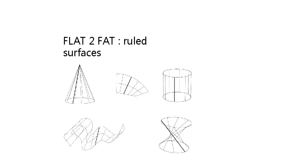 FLAT 2 FAT : ruled surfaces 