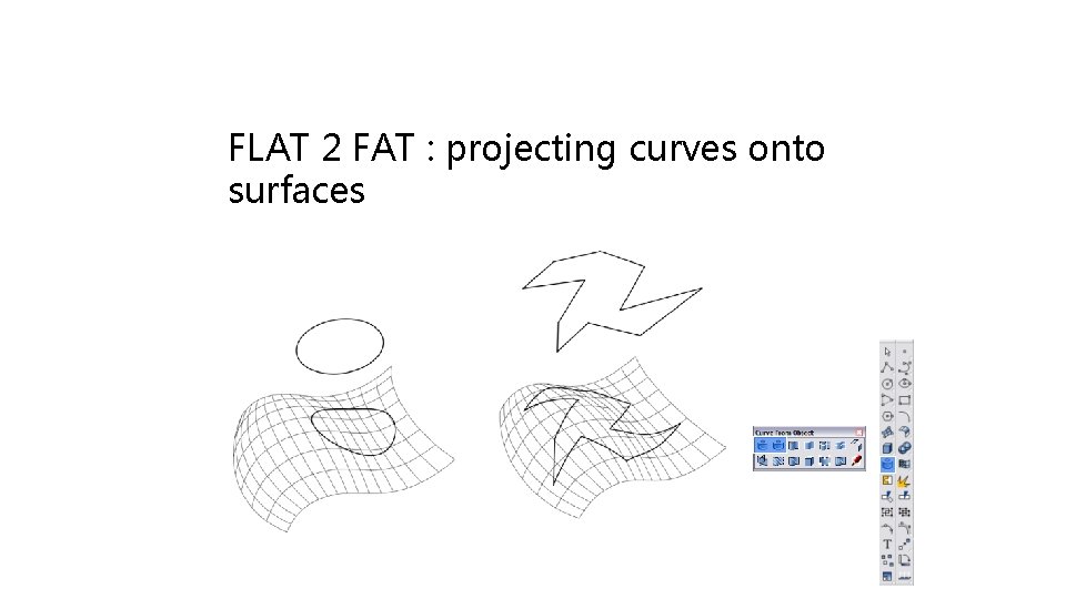 FLAT 2 FAT : projecting curves onto surfaces 