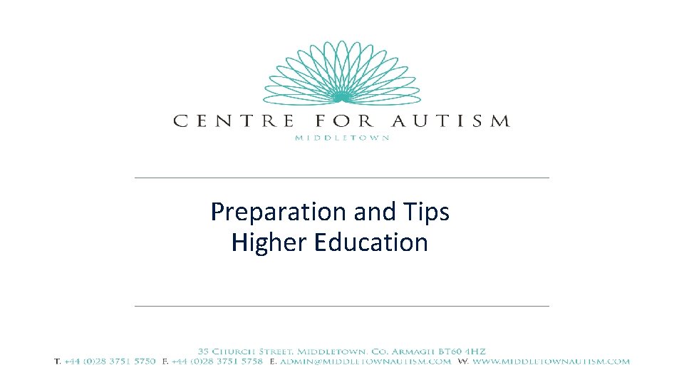 Preparation and Tips Higher Education 