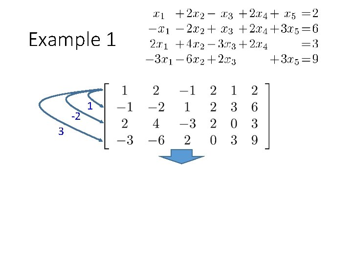 Example 1 -2 3 1 