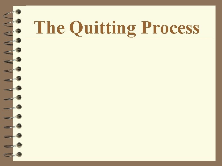 The Quitting Process 