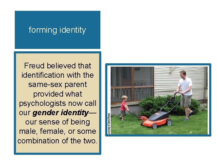 forming identity Freud believed that identification with the same-sex parent provided what psychologists now