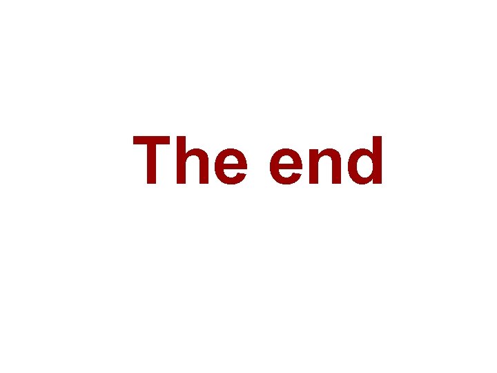 The end 