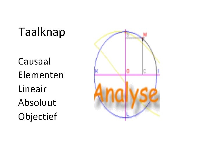 Taalknap Causaal Elementen Lineair Absoluut Objectief Taalknap Causaal Elementen Lineair Absoluut Objectief