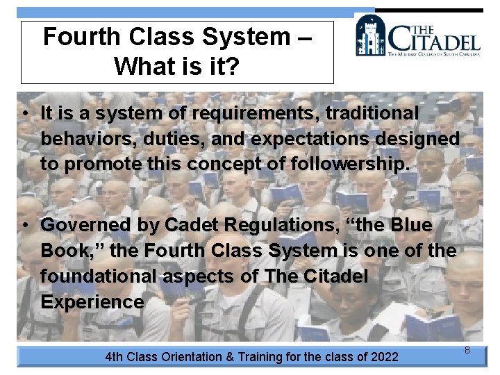 Fourth Class System – What is it? • It is a system of requirements,