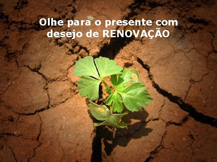 Olhe para o presente com desejo de RENOVAÇÃO 