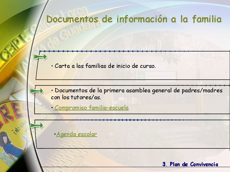 Documentos de información a la familia • Carta a las familias de inicio de