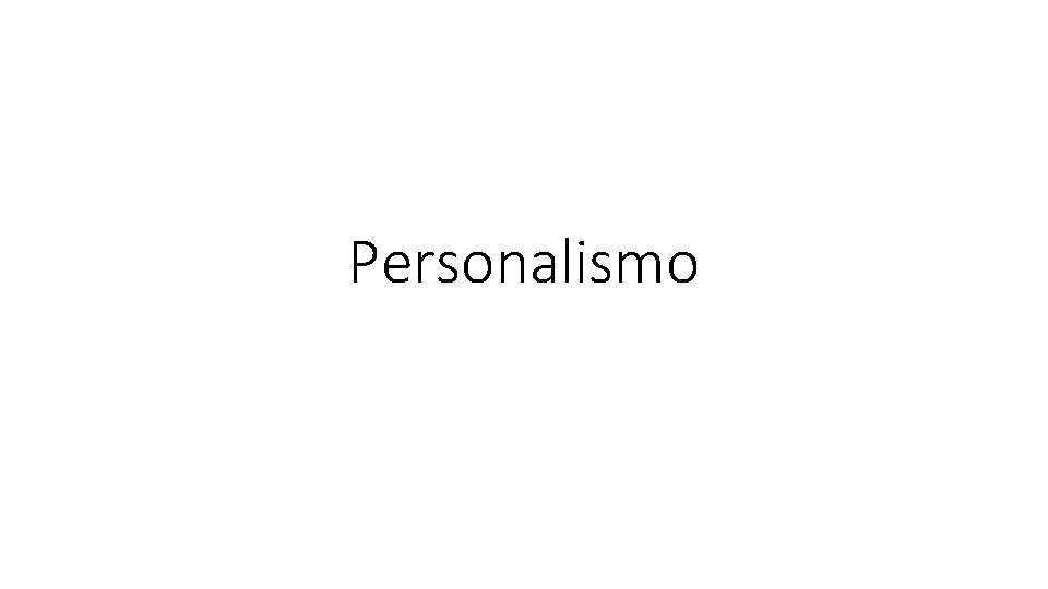 Personalismo 