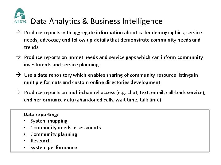 Data Analytics & Business Intelligence à Produce reports with aggregate information about caller demographics, Data Analytics & Business Intelligence à Produce reports with aggregate information about caller demographics,