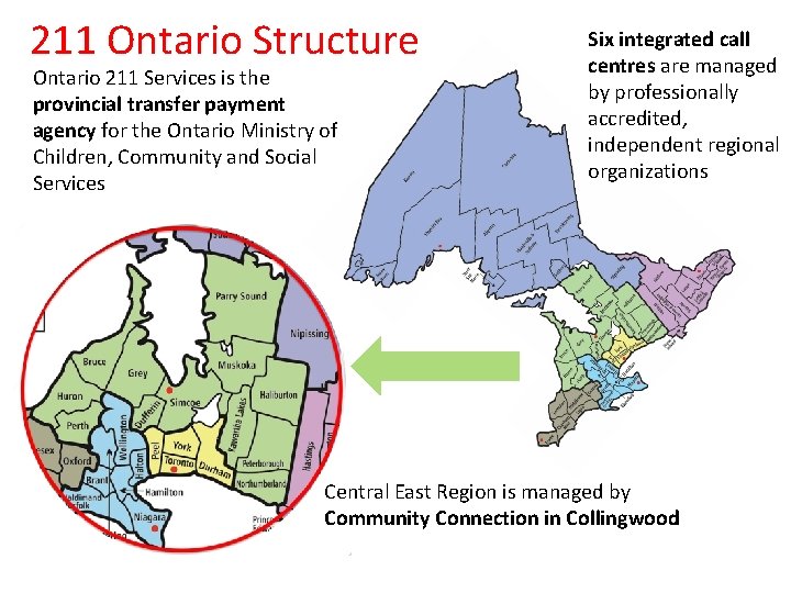 211 Ontario Structure Ontario 211 Services is the provincial transfer payment agency for the 211 Ontario Structure Ontario 211 Services is the provincial transfer payment agency for the