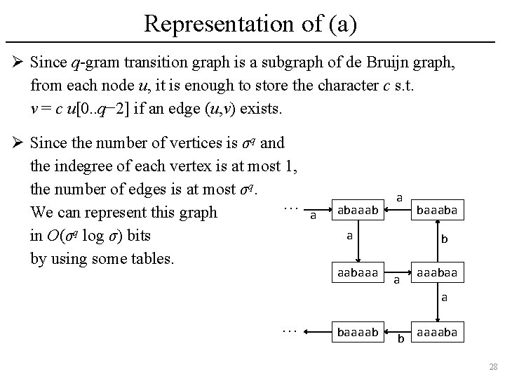 Representation of (a) Ø Since q-gram transition graph is a subgraph of de Bruijn