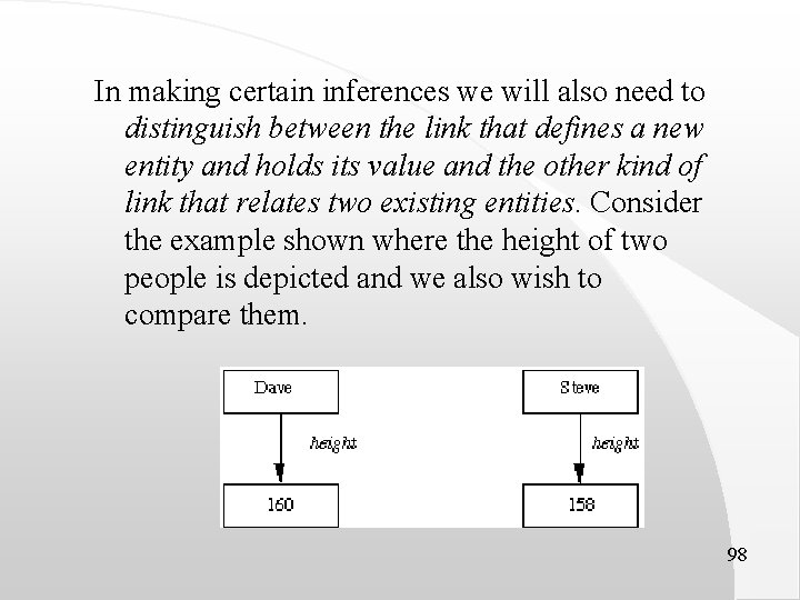 In making certain inferences we will also need to distinguish between the link that