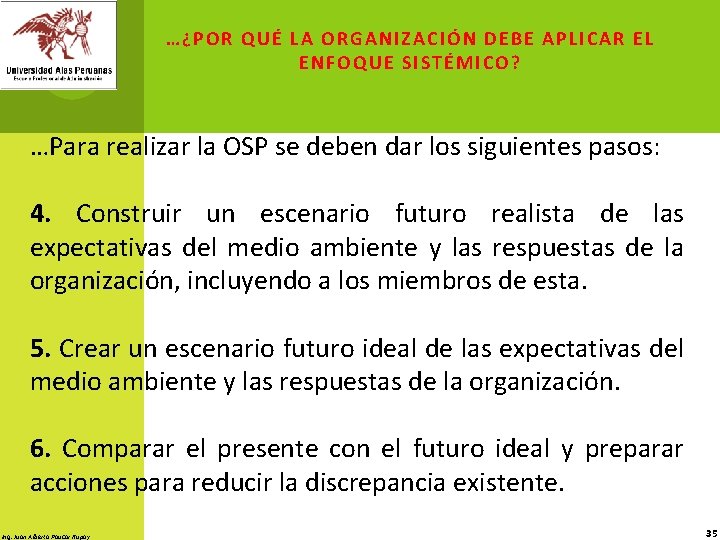 …¿ P OR QUÉ L A ORGANI ZAC IÓN DEBE APLICAR EL ENFOQUE SI