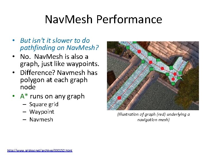 Nav. Mesh Performance • But isn't it slower to do pathfinding on Nav. Mesh?