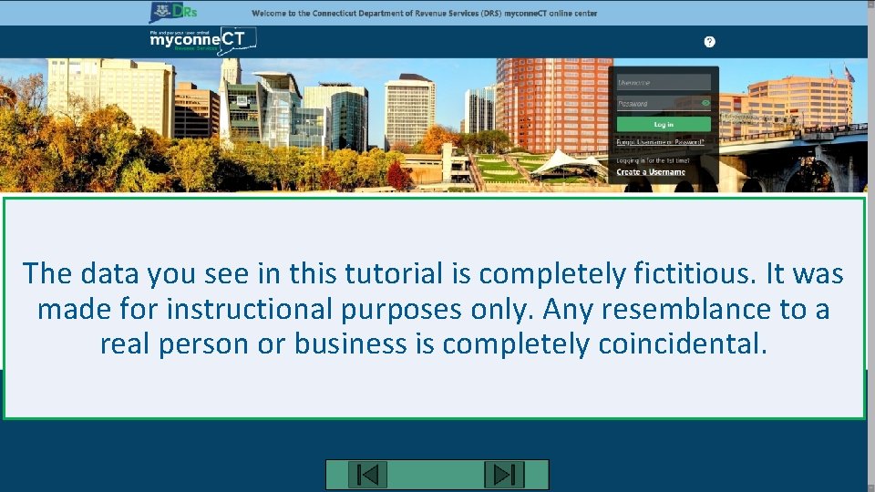 The data you see in this tutorial is completely fictitious. It was made for