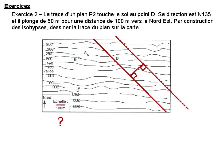 Exercices Exercice 2 – La trace d’un plan P 2 touche le sol au