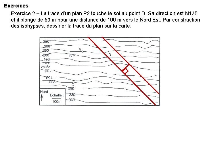 Exercices Exercice 2 – La trace d’un plan P 2 touche le sol au