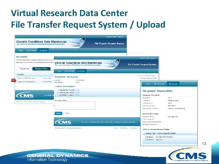 Virtual Research Data Center File Transfer Request System / Upload 13 