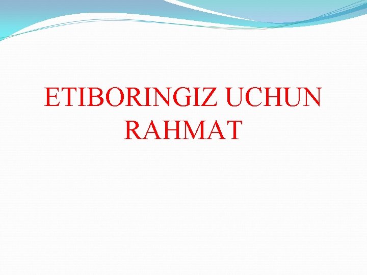 ETIBORINGIZ UCHUN RAHMAT 