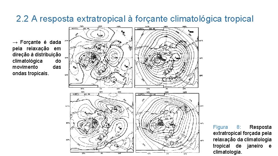 2. 2 A resposta extratropical à forçante climatológica tropical → Forçante é dada pela