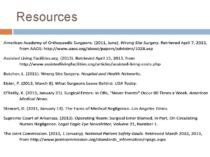 Resources 