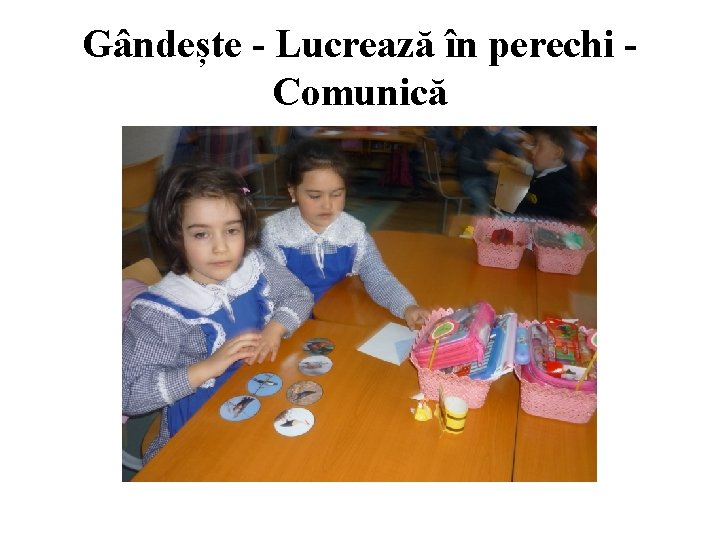 Gândește - Lucrează în perechi - Comunică 