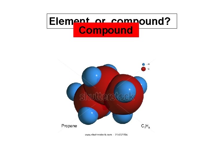 Element or compound? Compound Element or compound? Compound