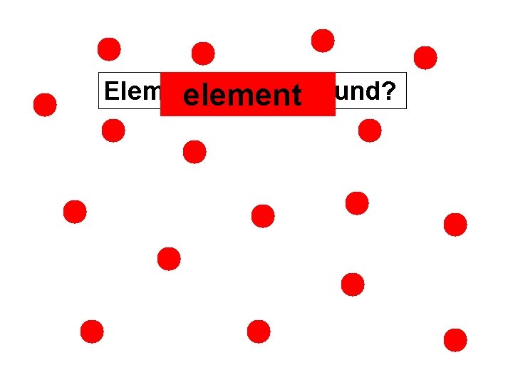 Element or compound? element 