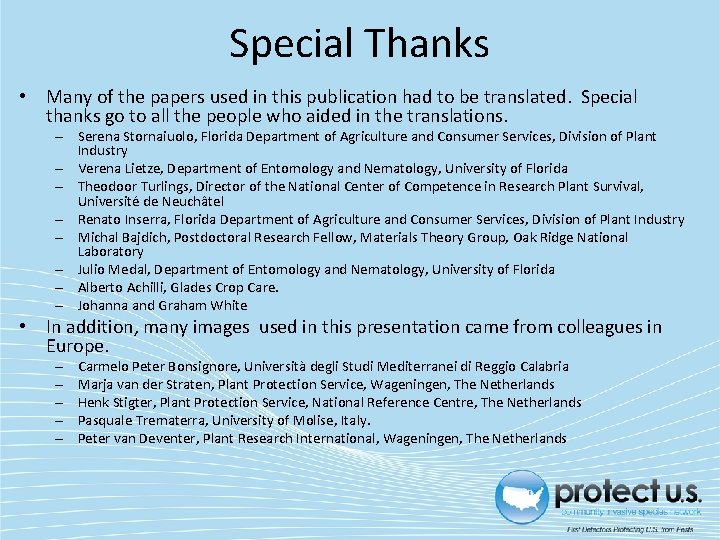 Special Thanks • Many of the papers used in this publication had to be Special Thanks • Many of the papers used in this publication had to be