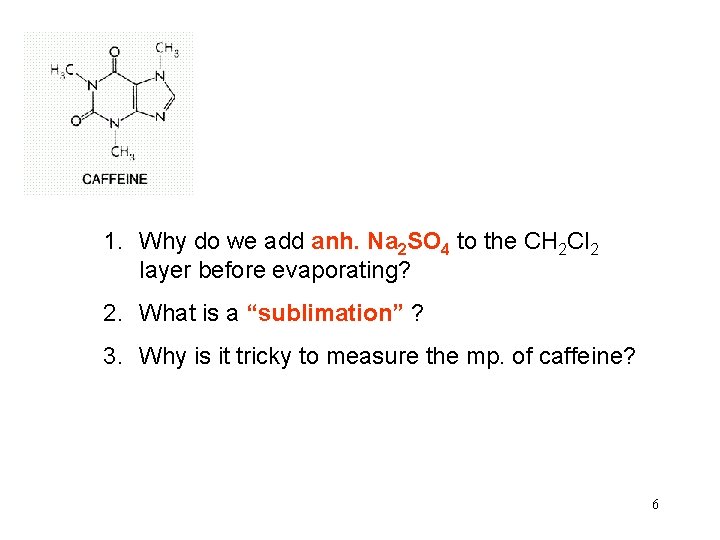 1. Why do we add anh. Na 2 SO 4 to the CH 2