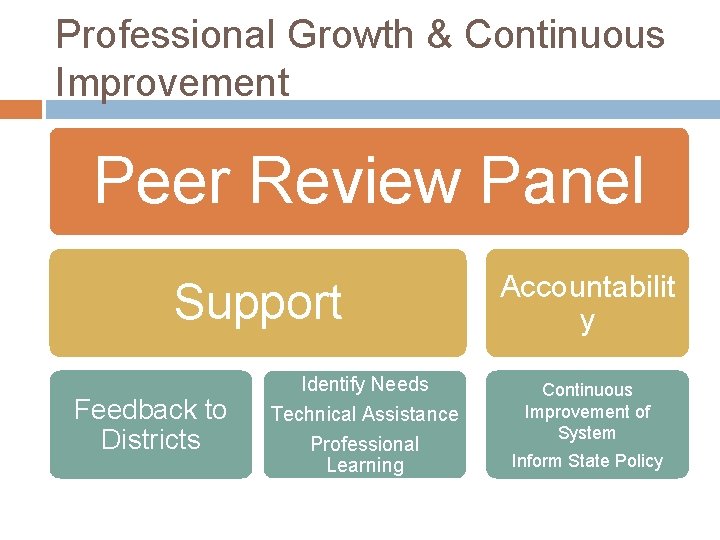 Professional Growth & Continuous Improvement Peer Review Panel Support Feedback to Districts Identify Needs