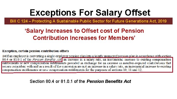 Exceptions For Salary Offset Bill C 124 – Protecting A Sustainable Public Sector for Exceptions For Salary Offset Bill C 124 – Protecting A Sustainable Public Sector for