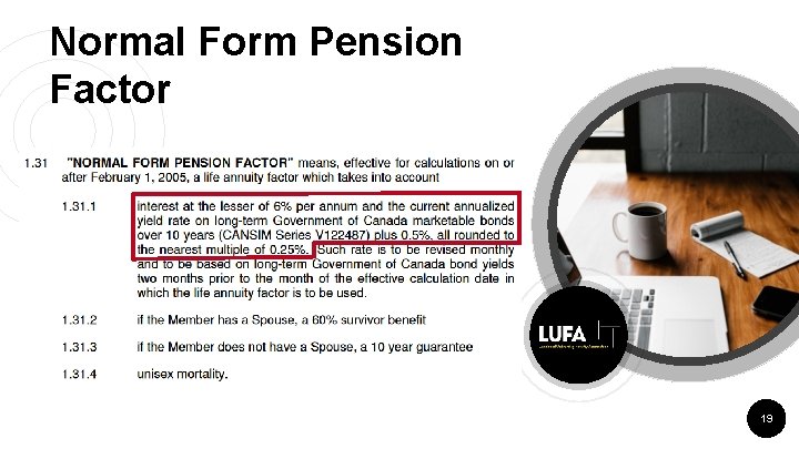 Normal Form Pension Factor 19 Normal Form Pension Factor 19