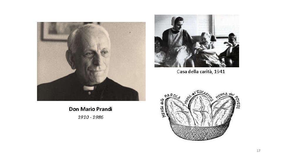 Casa della carità, 1941 Don Mario Prandi 1910 - 1986 17 