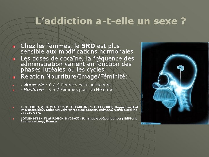 L’addiction a-t-elle un sexe ? Chez les femmes, le SRD est plus sensible aux