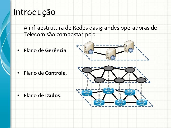 Introdução - A infraestrutura de Redes das grandes operadoras de Telecom são compostas por: