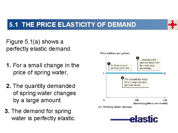 5. 1 THE PRICE ELASTICITY OF DEMAND Figure 5. 1(a) shows a perfectly elastic