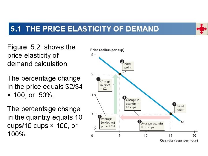 5. 1 THE PRICE ELASTICITY OF DEMAND Figure 5. 2 shows the price elasticity