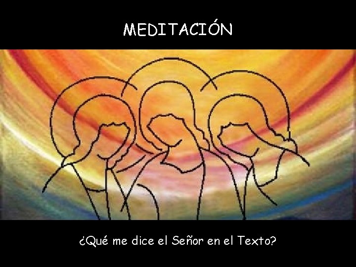 MEDITACIÓN ¿Qué me dice el Señor en el Texto? 