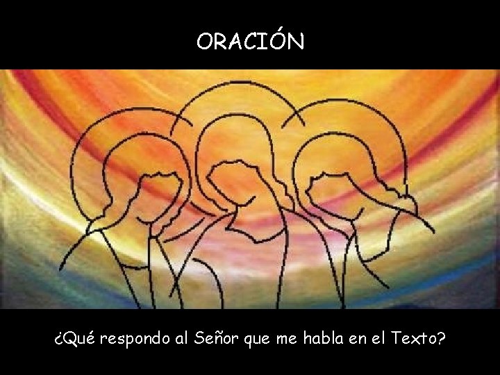 ORACIÓN ¿Qué respondo al Señor que me habla en el Texto? 