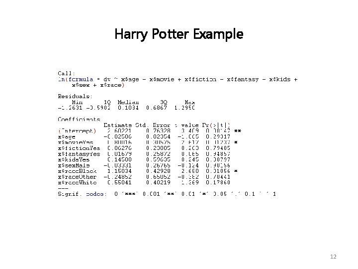 Harry Potter Example 12 