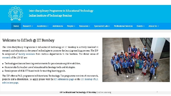 IIT BOMBAY IDP in Educational Technology IIT Bombay | Active Learning 2 